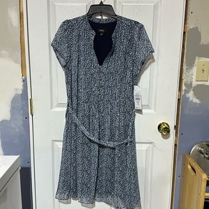 Women’s size 12 MSK dress blue with white flowers